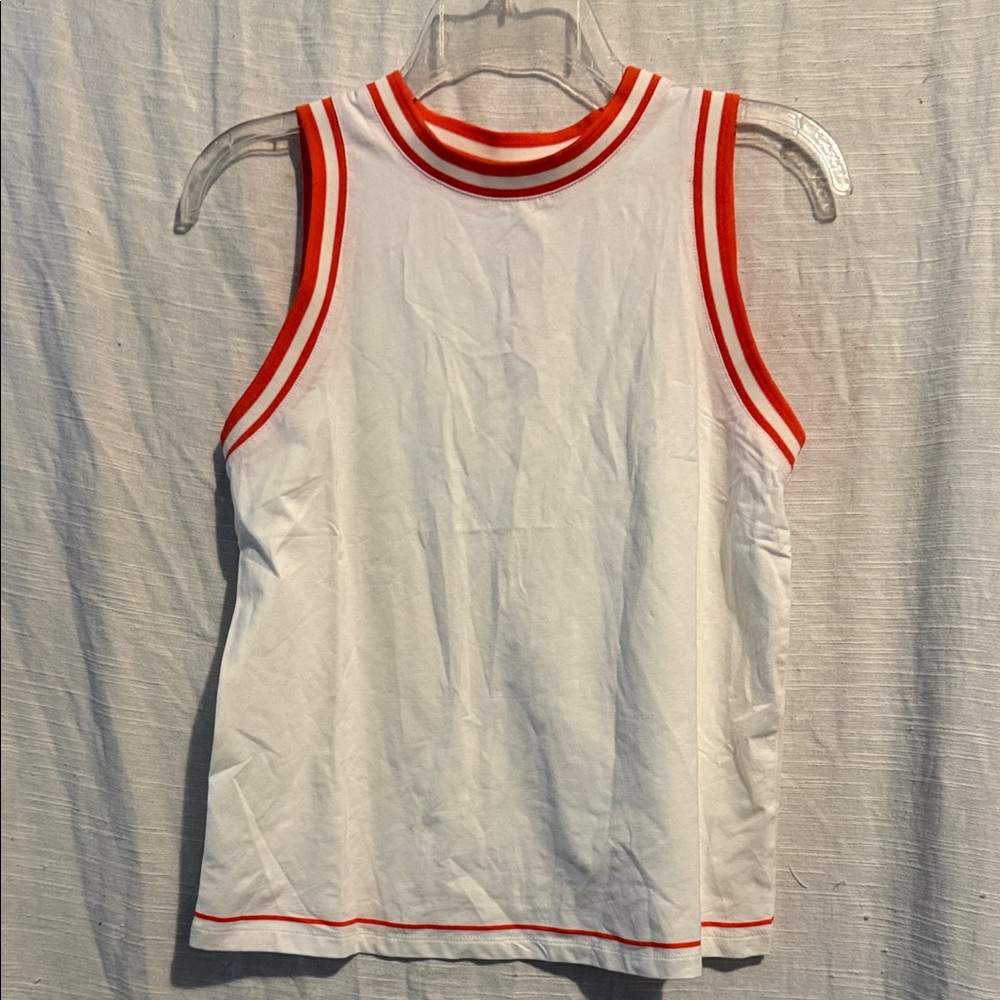 Hunter Women’s White Tank Top with Red Trim